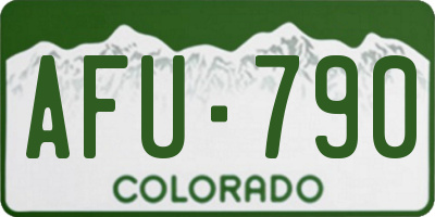 CO license plate AFU790