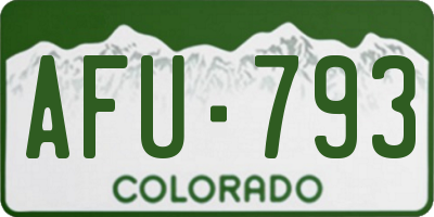 CO license plate AFU793