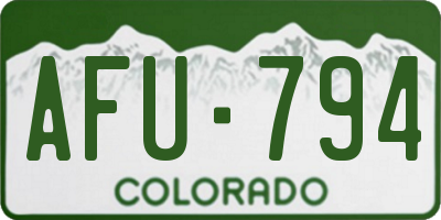 CO license plate AFU794