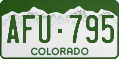 CO license plate AFU795