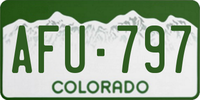 CO license plate AFU797