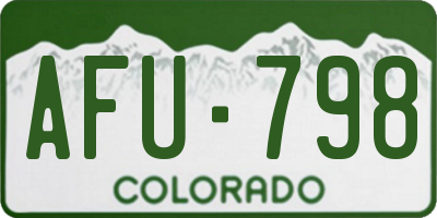 CO license plate AFU798