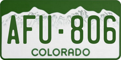 CO license plate AFU806