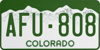CO license plate AFU808
