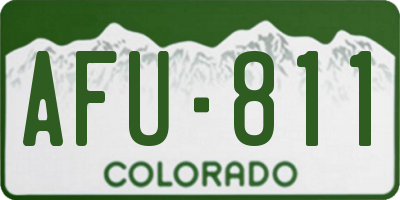 CO license plate AFU811