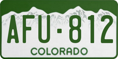 CO license plate AFU812