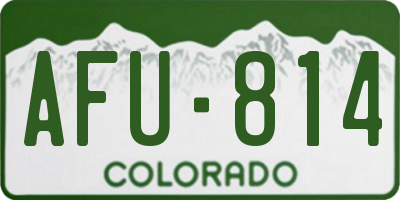 CO license plate AFU814