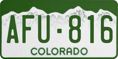 CO license plate AFU816