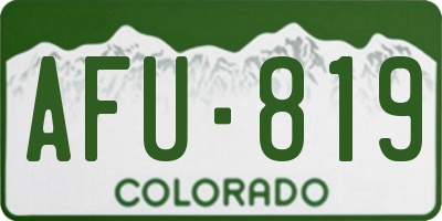 CO license plate AFU819