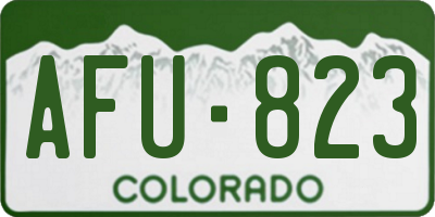 CO license plate AFU823
