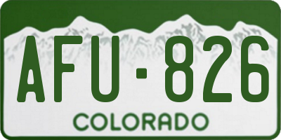 CO license plate AFU826