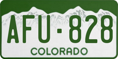 CO license plate AFU828