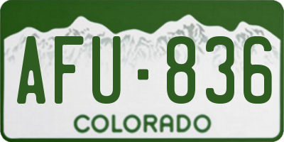 CO license plate AFU836