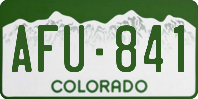 CO license plate AFU841
