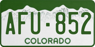 CO license plate AFU852