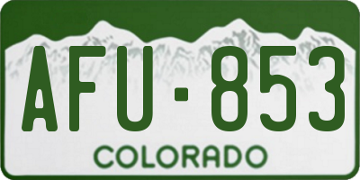 CO license plate AFU853