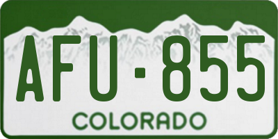 CO license plate AFU855