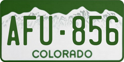 CO license plate AFU856