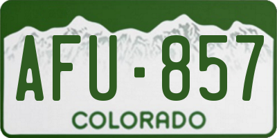 CO license plate AFU857