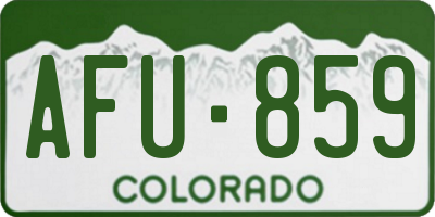 CO license plate AFU859