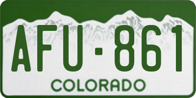 CO license plate AFU861