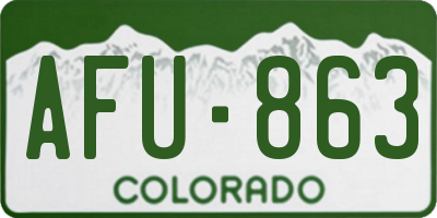 CO license plate AFU863