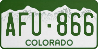 CO license plate AFU866