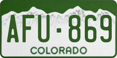 CO license plate AFU869