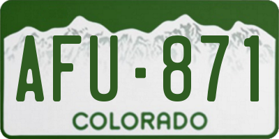CO license plate AFU871