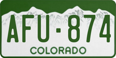CO license plate AFU874