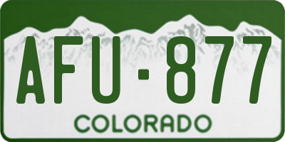 CO license plate AFU877