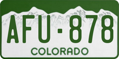 CO license plate AFU878