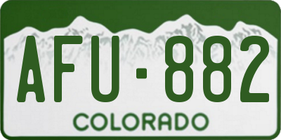 CO license plate AFU882