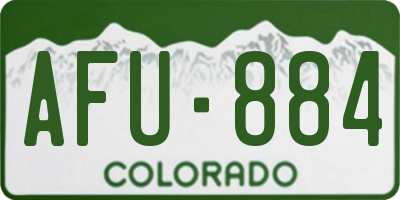 CO license plate AFU884