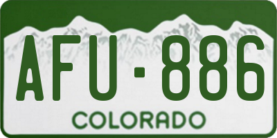 CO license plate AFU886