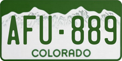 CO license plate AFU889