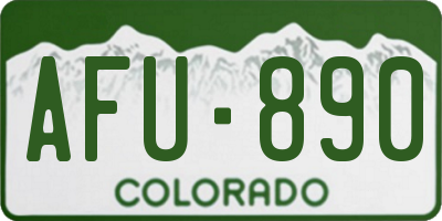 CO license plate AFU890