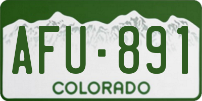 CO license plate AFU891
