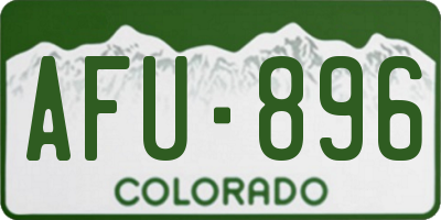 CO license plate AFU896
