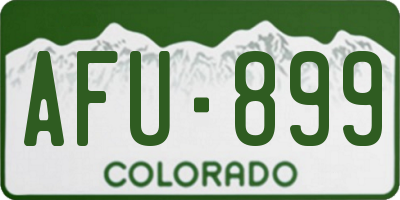 CO license plate AFU899