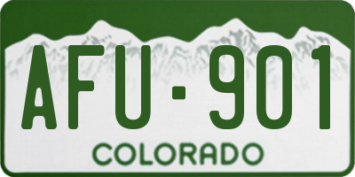 CO license plate AFU901