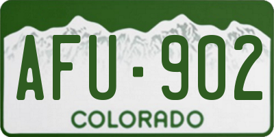 CO license plate AFU902