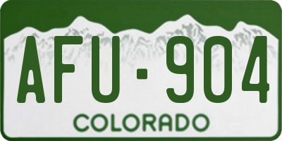 CO license plate AFU904