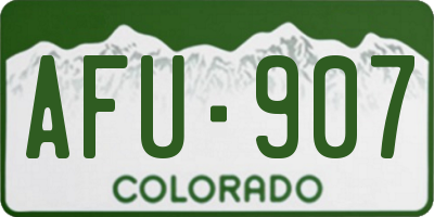 CO license plate AFU907