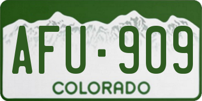 CO license plate AFU909