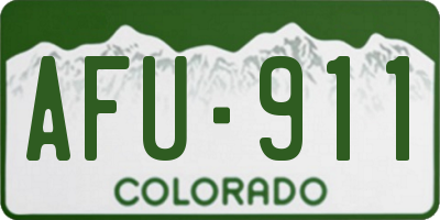 CO license plate AFU911