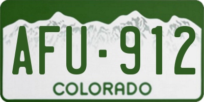 CO license plate AFU912