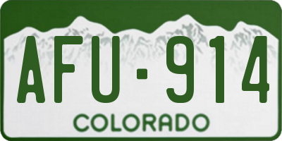 CO license plate AFU914