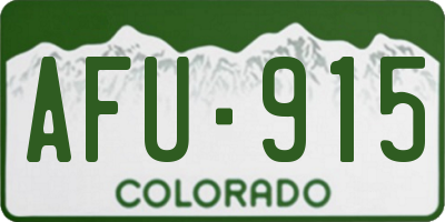 CO license plate AFU915