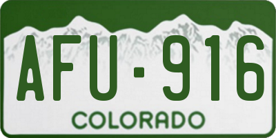 CO license plate AFU916